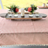 Red Striped Table Cloth 140 x 220cm