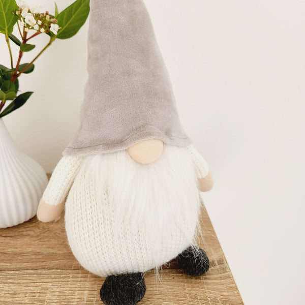 Soft Pastel Grey Gnome 30cm