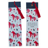 Nordic Red Dala Horses Bookmark with tassel - Wholesale