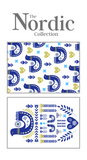 (Pack of 2) Nordic Inspired quick drying Tea Towels - Scandi Birds - Wholesale