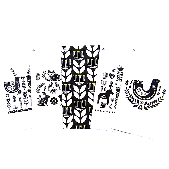 5 Piece multi pack gift tag set - Black & White