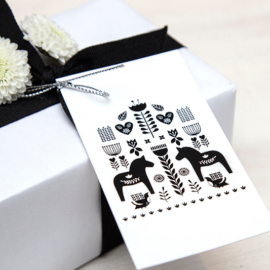 5 Piece multi pack gift tag set - Black & White