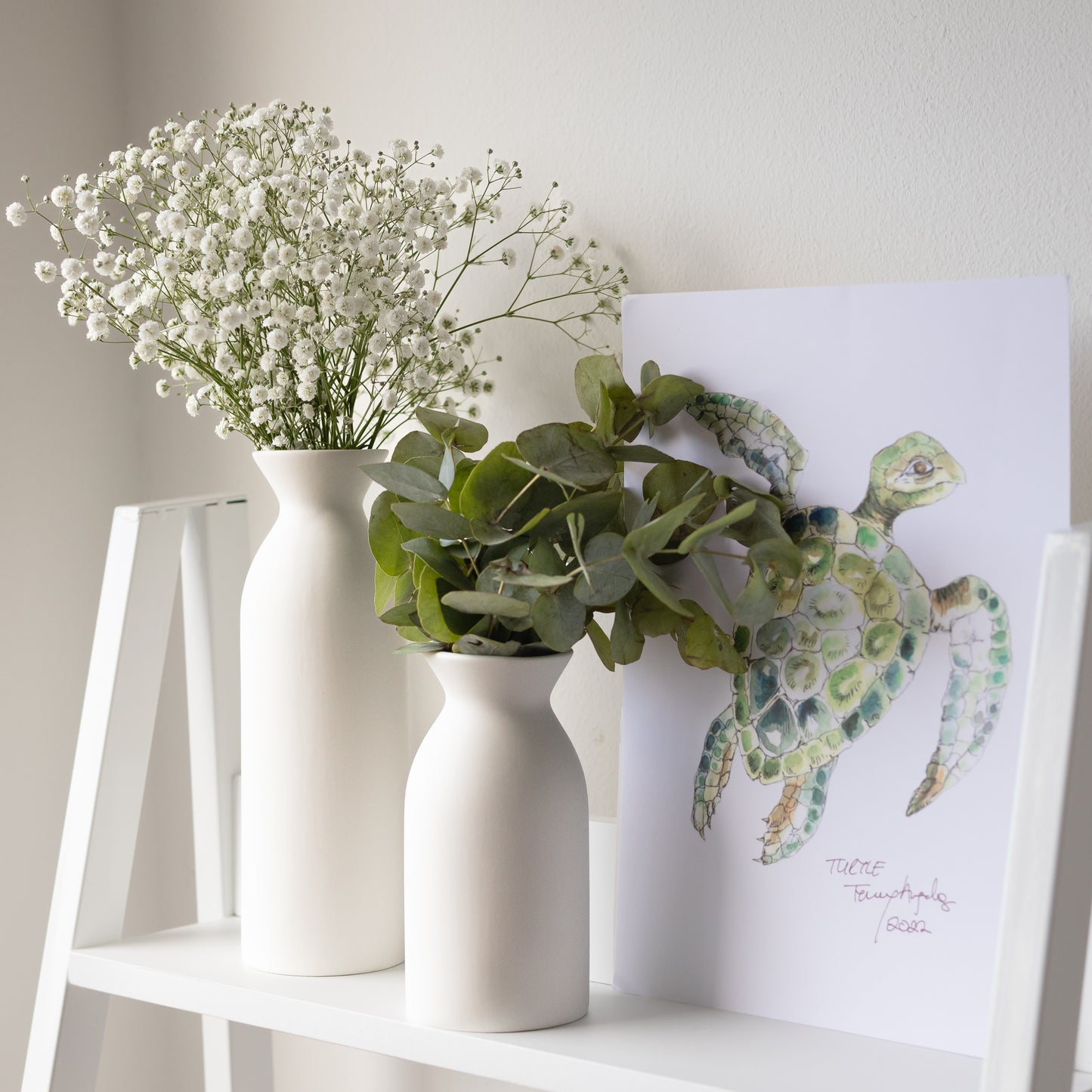 Large White Ceramic Vase