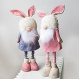 Standing Easter Bunny Gnome with extendable legs - GREY - wholesale