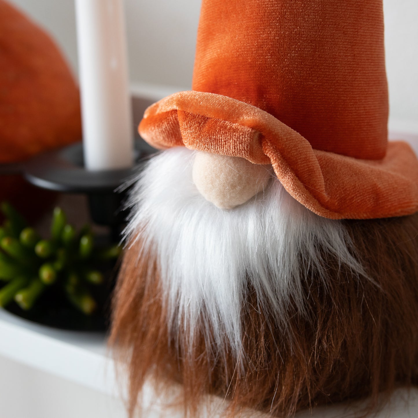 Scandinavian Halloween Wizard Gnome - ORANGE