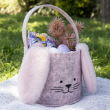 Fabric Easter Egg Basket - PINK