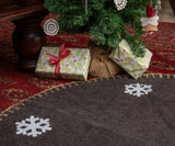 Dark Grey Christmas Tree Rug with Snowflakes - Wholesale