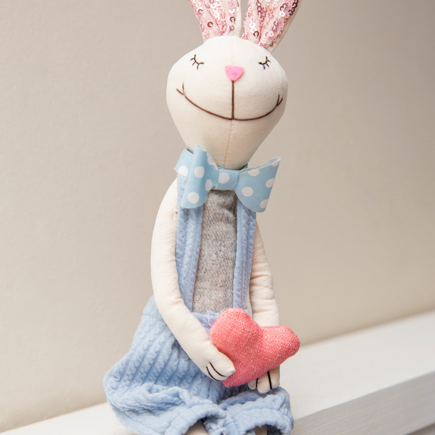 Blue Bunny with dangly legs