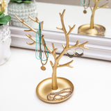 Decorative Metal Gold Jewellery Tree Stand - Wholesale